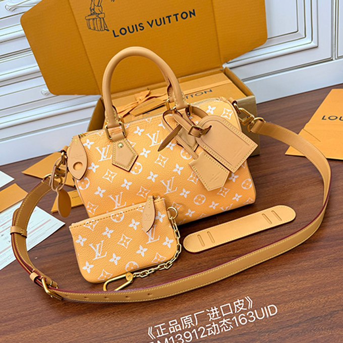 lv louis vuitton yellow monogram speedy bandouliere bag #m13912